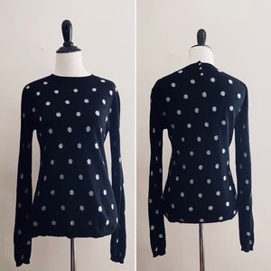 5/$15 Saks Fifth Avenue Polkadot Cashmere Sweater